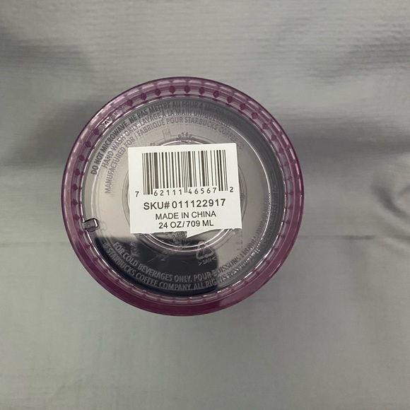 NWT Starbucks summer pink and blue grid tumbler - Picture 4 of 5